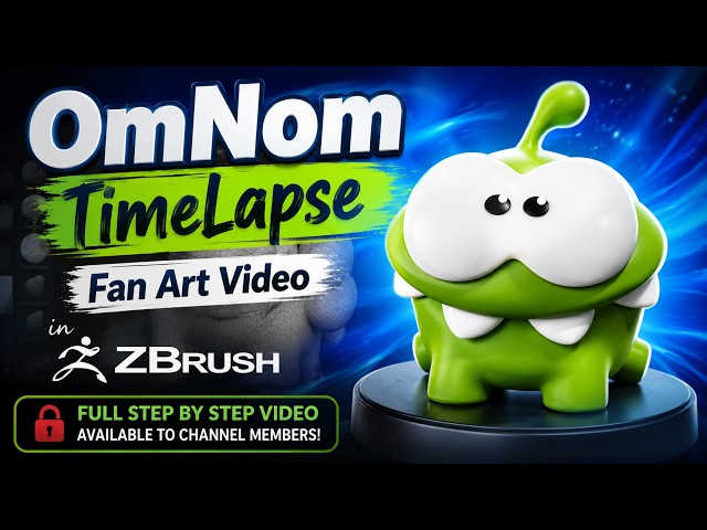 zBrush Tutorial - Om Nom TimeLapse