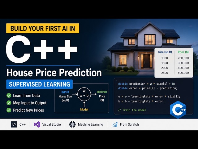 Build Your First AI in C++  | House Price Prediction from Scratch (Supervised Learning)