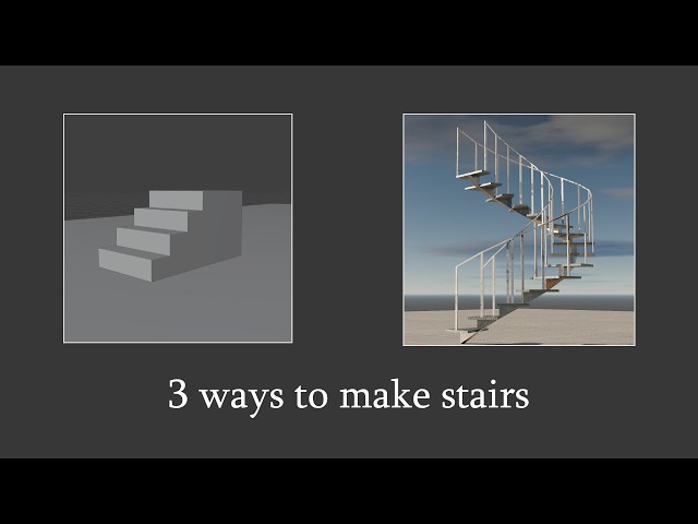 How to make stairs in Blender (3 different techniques)