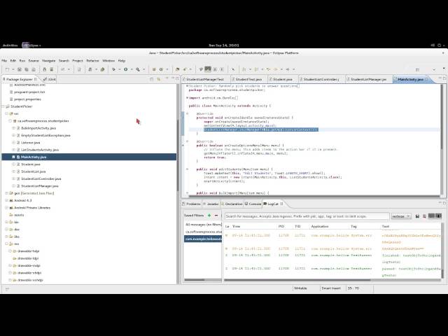 Student Picker for Android: 8 Serialization, Transients, Equals, etc.