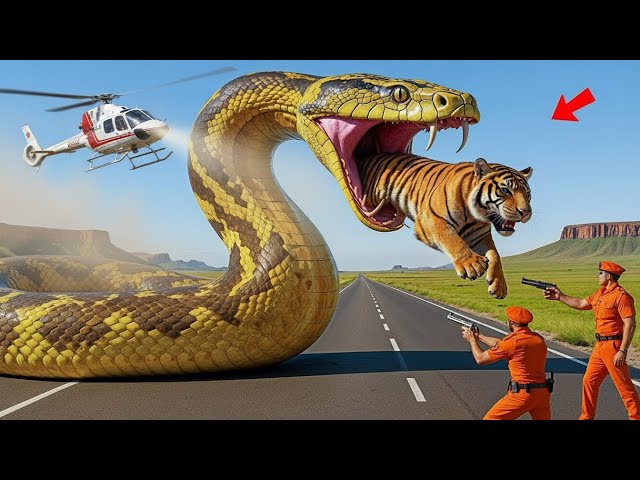 “Giant Python Attacks Tiger — HEROIC Rescue Team Risks Everything! 🐍🐯🔥” ✅