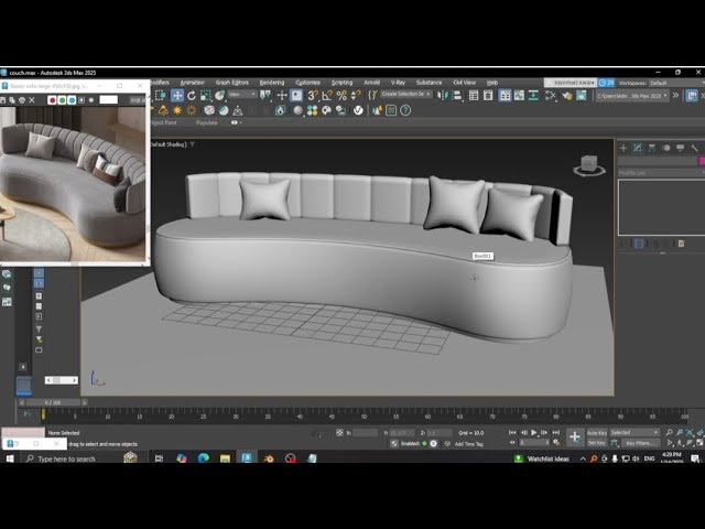 3D Modeling a Stylish Sofa in 3ds Max | Step-by-Step Tutorial