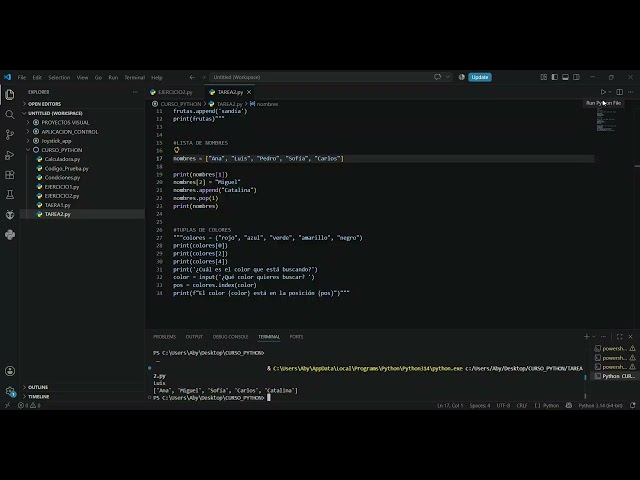 LISTAS PYTHON