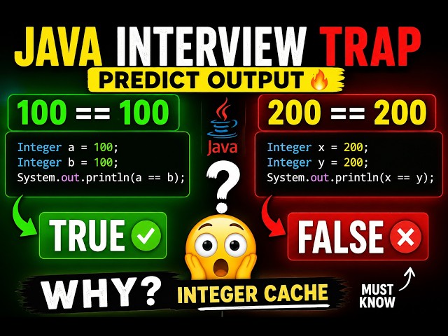 Java Interview Trap 😱 100==100 TRUE but 200==200 FALSE | Explained in Tamil