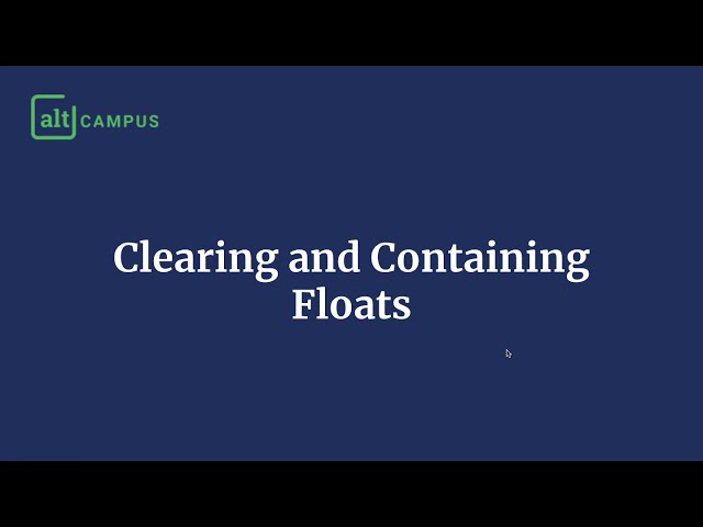 CSS Clearing and Containing Floats Tutorial