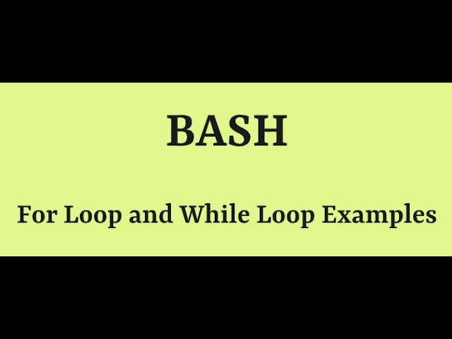 BASH SHELL SCRIPT WELL EXPLAINED in 1h: "If, Elif, Else, For and While Loop"