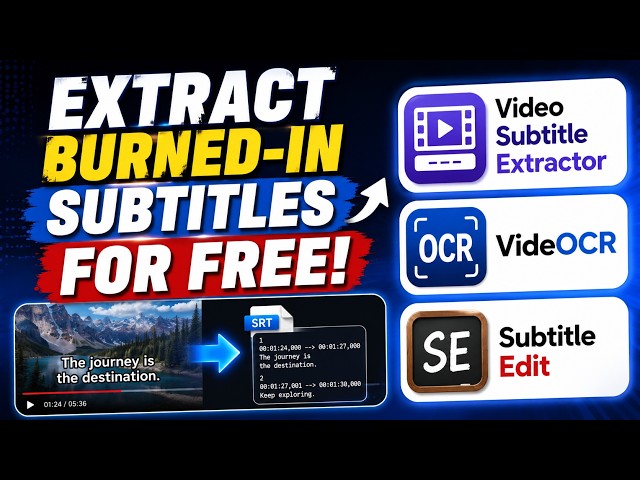3 programas gratuitos para extraer subtítulos incrustados de video a formato SRT