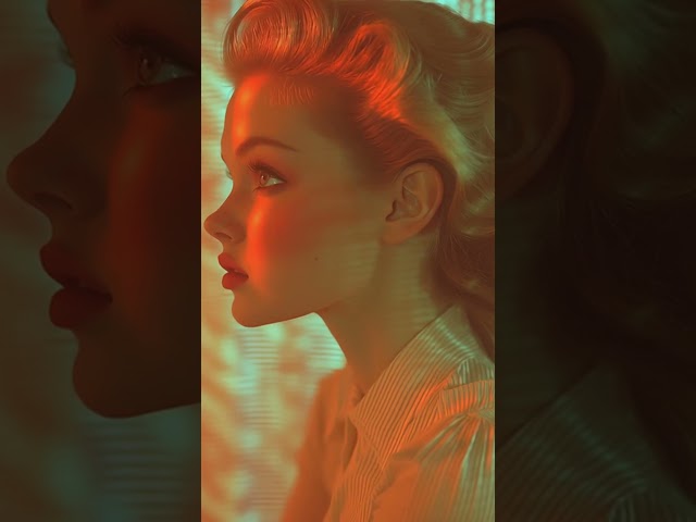 Celeste Rynn — The Binary Muse: Retro-Futurist Portrait in Neon Light