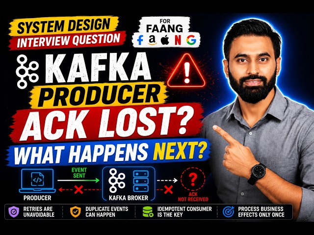 If Kafka Receives an Event, But the Producer Never Gets the Acknowledgment ? |. FAANG Interview