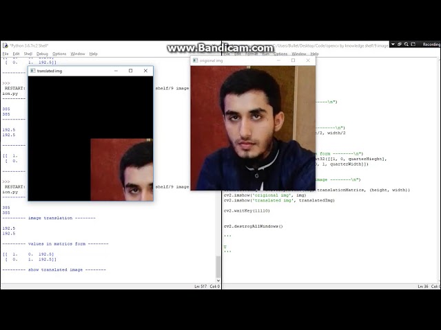 image translation in python using opencv || python3 || image processing