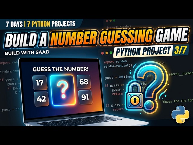 I Built a Number Guessing Game in Python 🎯 | Python Project 3/7