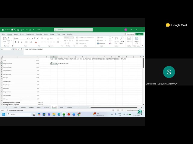 Cash Flow Statement Direct Method