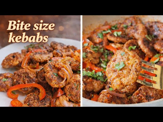 Bite Size Kebabs ASMR 🍢 | Juicy Mini Kebabs Recipe | Easy Snack 