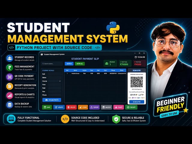 Python GUI Project 2026 🚀 | Student Management System Full Demo