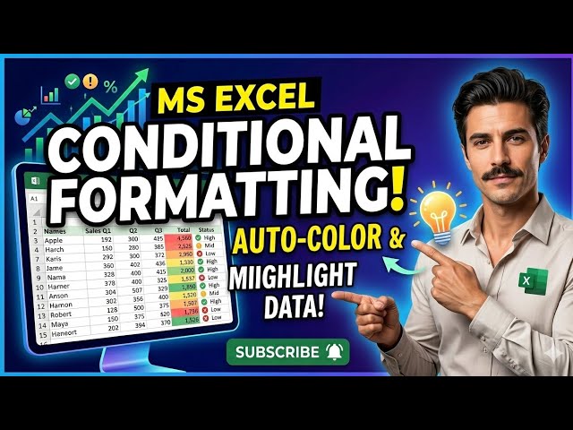 MS Excel Conditional Formatting Tutorial for Beginners | Step-by-Step Guide