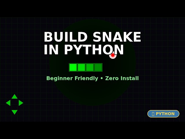 Build a Snake Game in Python (Beginner Tutorial)prt 1