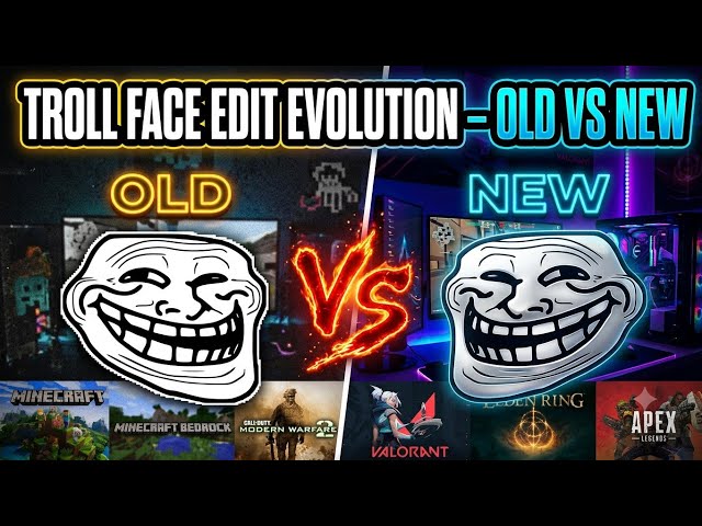 Troll Face Edit Evolution 🔥 Purane Se Naye Tak | Free Fire Editing !!