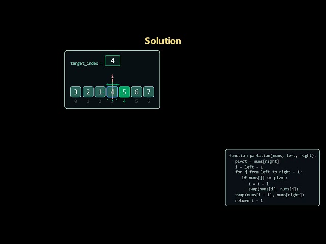 Leetcode 215 (medium) - Kth Largest Element in an Array - Quickselect