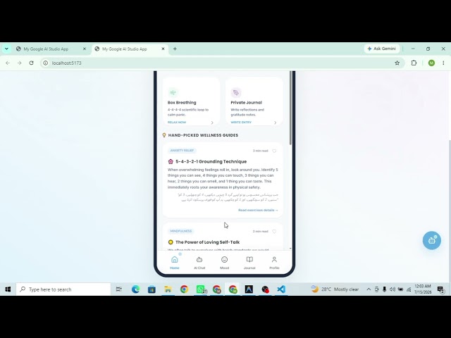 Sukoon AI Demo | Build with Gemma Hackathon Submission