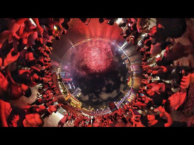 VR insta 360 Fireworks at Marina Bay, Singapore Weekend