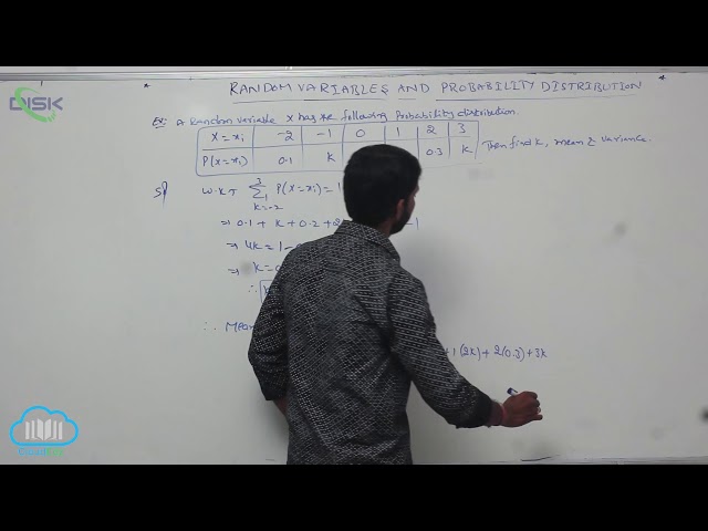 Random Variables || Random variable X has following probability distribution || Disk Telangana