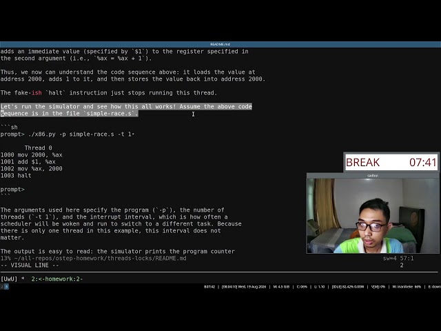 Live study: read along book "Operating Systems: Three Easy Pieces" (Part 180)
