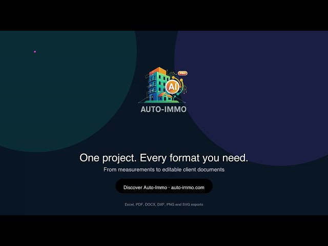 How to Export a Project: Excel, PDF, DOCX, DXF, PNG & SVG | Auto-Immo Pro