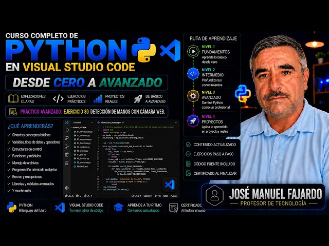 Python Ejercicio 80 Detección de manos. Practico avanzado