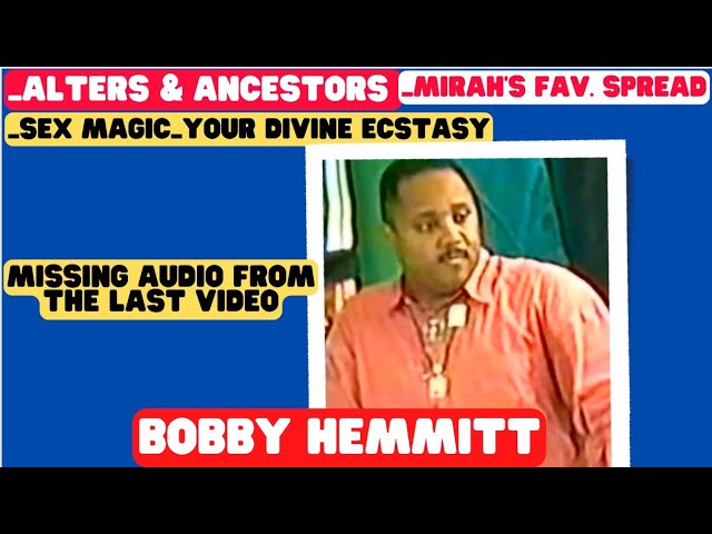 BOBBY HEMMITT: ALTERS DIVINATION & YOUR DIVINITY