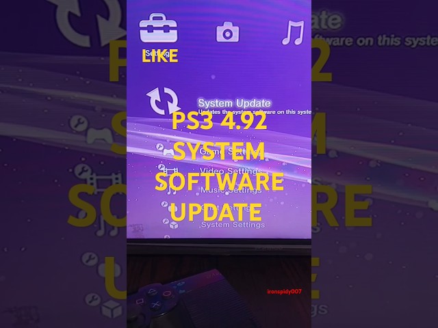 PS3 2025 System Software Update 4.92 - Sony #ps3 #gaming #playstation