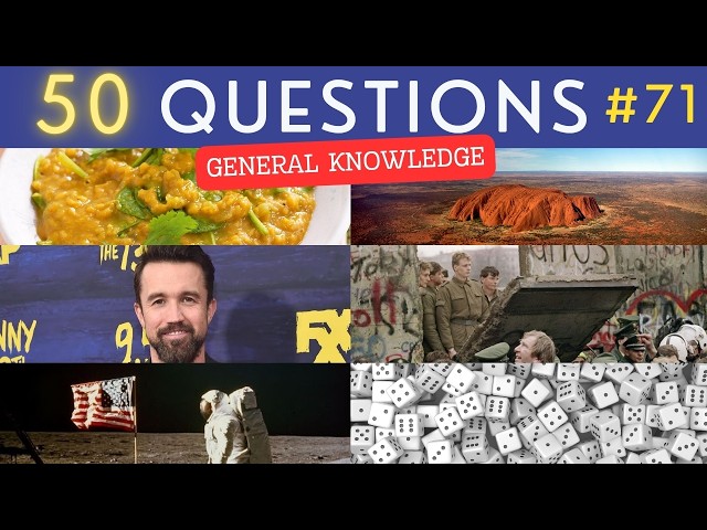 The General Knowledge Quiz #71 ¦ 50 Trivia Questions - Pub Quiz