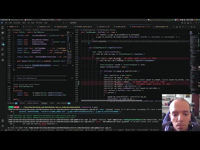 [live] reworking the darwinia source code 12