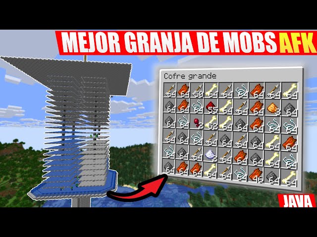 MEJOR GRANJA de MOBS CUÁDRUPLE AFK Minecraft JAVA 1.21.11