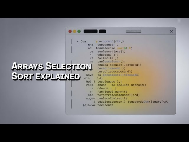 ICSE Grade 10 Computer Application(JAVA) Arrays - Selection Sort in an Array