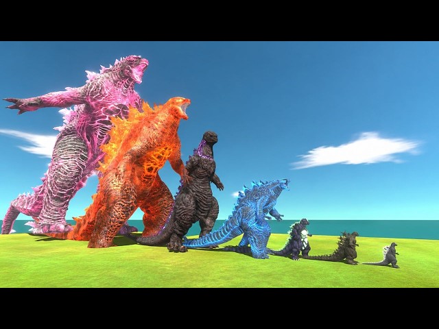 Godzilla Evolutions Size & Power Comparison VS King Ghidorah & Shimo