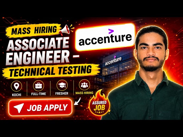 Accenture Hiring 2026 🔥 | Associate Engineer – Technical Testing | Automation Testing | Freshers