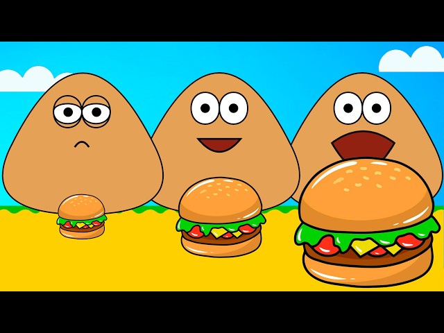 POU FOOD CHALLENGE SMALL vs MEDIUM vs BIG | Pou Vlogs