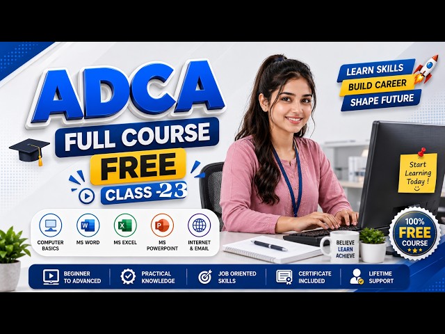 ADCA Class 23 | ADCA Full Course | ADCA Computer Class | ADCA Course in Hindi