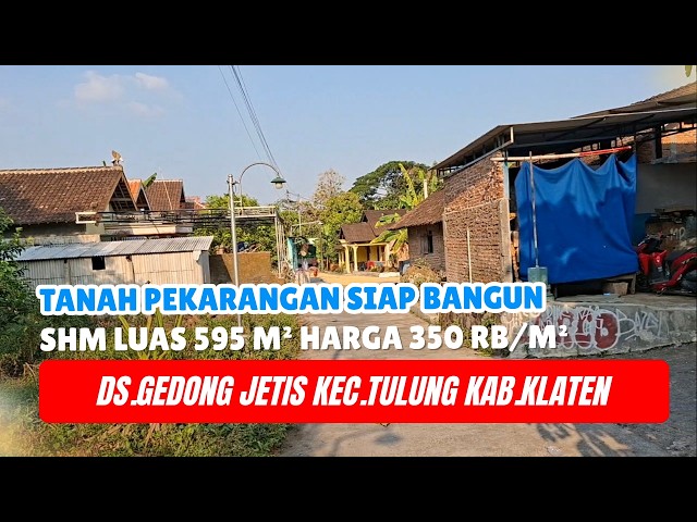 EPS 1.556 Residential land ready to build, Freehold (SHM), 595m² area. Price 350k/m². Gedong Jeti...