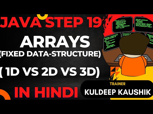 Step19: JAVA Arrays/1D/2D/3D: Complete, Codes, best practices, Interview Q/A, 0 to Hero