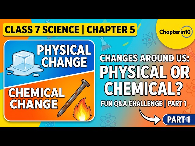Class 7 Science Chapter 5 |  Changes Around Us: Physical and Chemical  | Curiosity Textbook