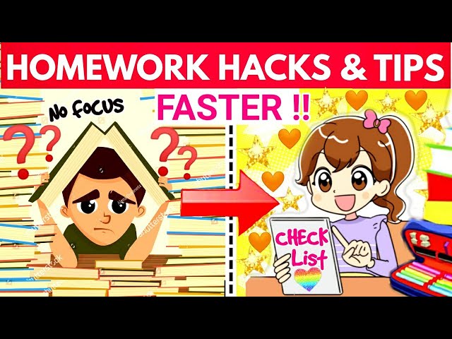 HOW TO DO HOMEWORK FAST :5 Expert Tips and Hacks/Easy Ways to Finish Your Homework Faster/STUDY TIPS