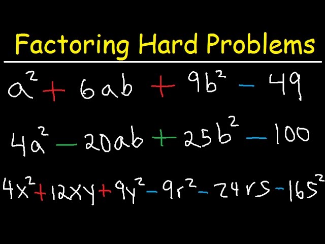 Factoring Polynomials - Hard Challenge Problems & Special Cases
