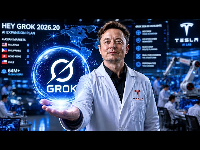 "Hey Grok" 2026.20 Drops: Tesla Just Plugged 64M-User AI Into 4 Asian Markets