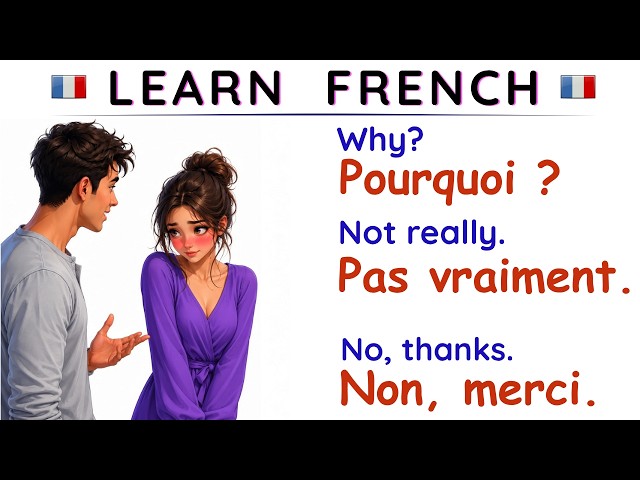 Everyday French Phrases You Must Know | Learn French |  Easy French for beginners | Français