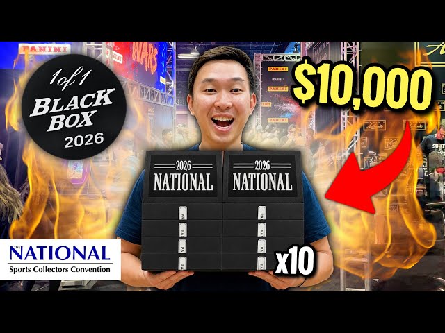 THIS INSANE $10,000 NATIONAL BLACK BOX OPENING GUARANTEES 10 CRAZY 1/1 AUTOGRAPHS (BOOM)! 😱🔥