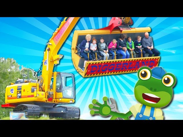 Gecko Visits Digger Land | Trucks For Kids | Construction Trucks | Gecko’s Real Vehicles | Cartoon