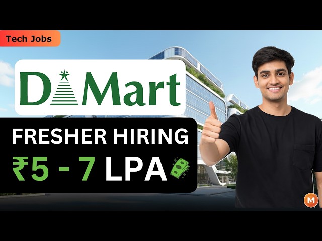 DMart Hiring Freshers 🔥 Software Engineer ₹7 LPA | Java Developer Jobs