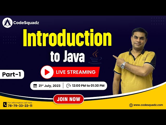 Introduction to Java | Part-1 | Learn the basics by Manish Bhatia