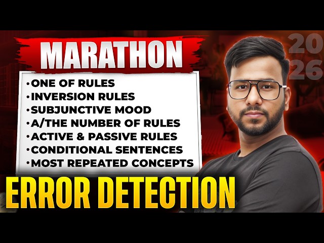 Error Detection के सभी Concepts एक ही Class में | BANK EXAMS 2026 ERROR DETECTION MARATHON Varun Sir
